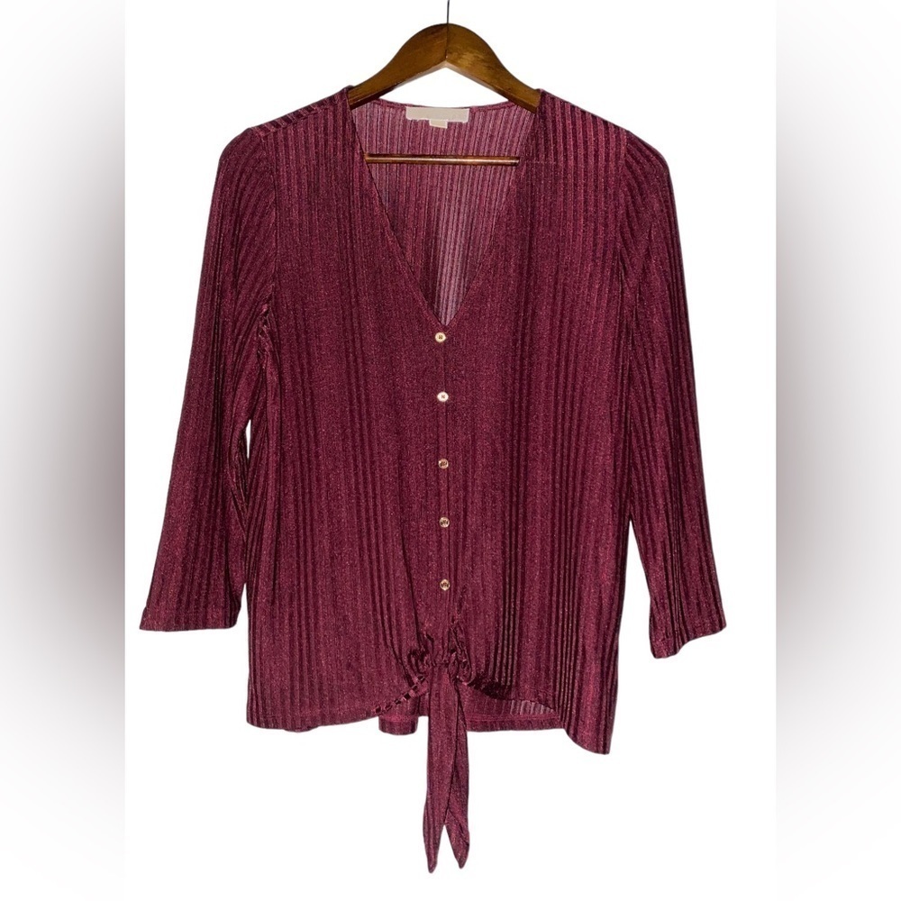 Michael Michael Kors‎ Blouse Women L Pullover Career Office Work Semi Sheer